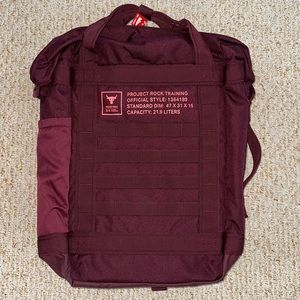 Maroon Project Rock Duffle Backpack